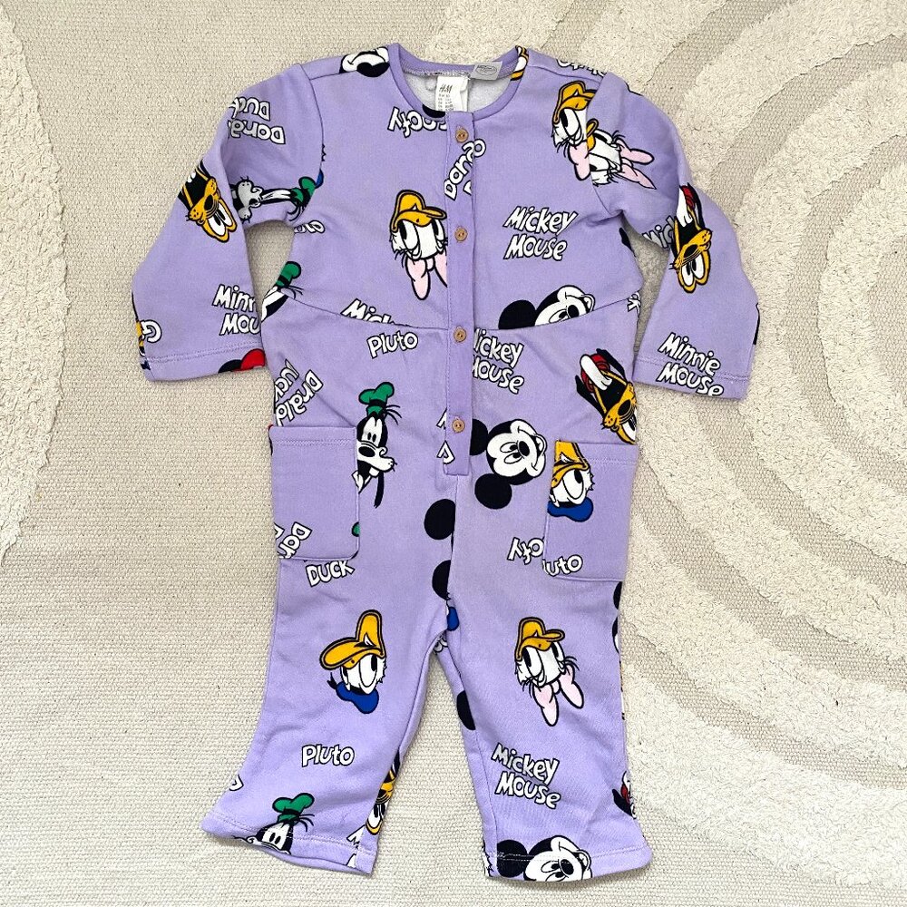 NWT Disney Minnie Mouse x H&M Purple Baby Girl One Piece Outfit | 9- 12M